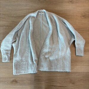 ** Madewell Gray Waller Crop Chunky Knit Button Down Cardigan Sweater Size S